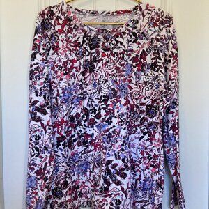 Talbots Multi Floral Top, Women’s XL – Long Sleeve